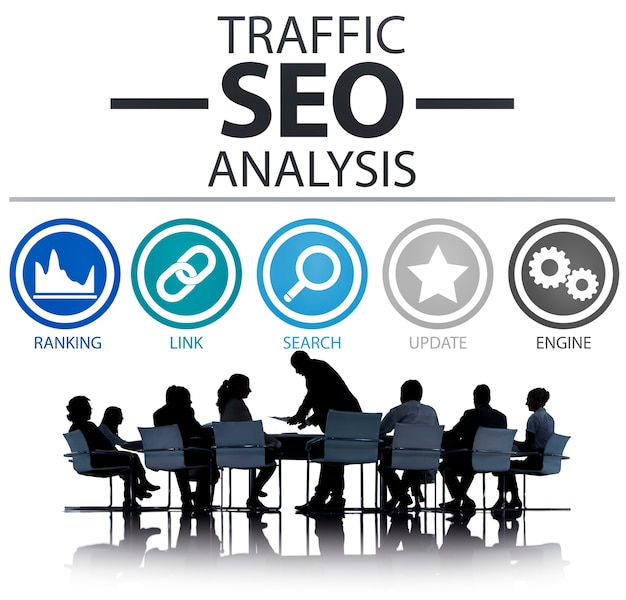 Seo analysis on business meeting Free Photo